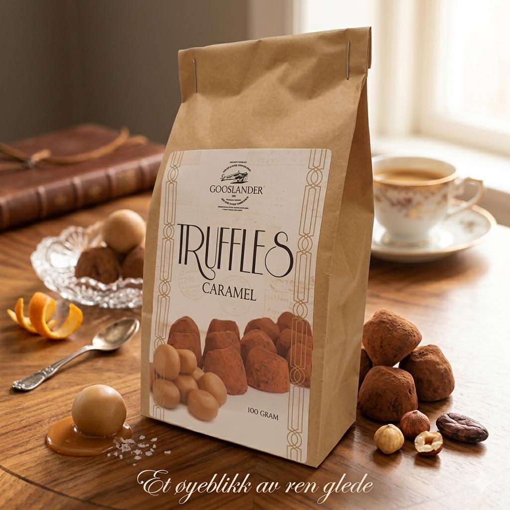 Sjokotrøfler Karamell 100g