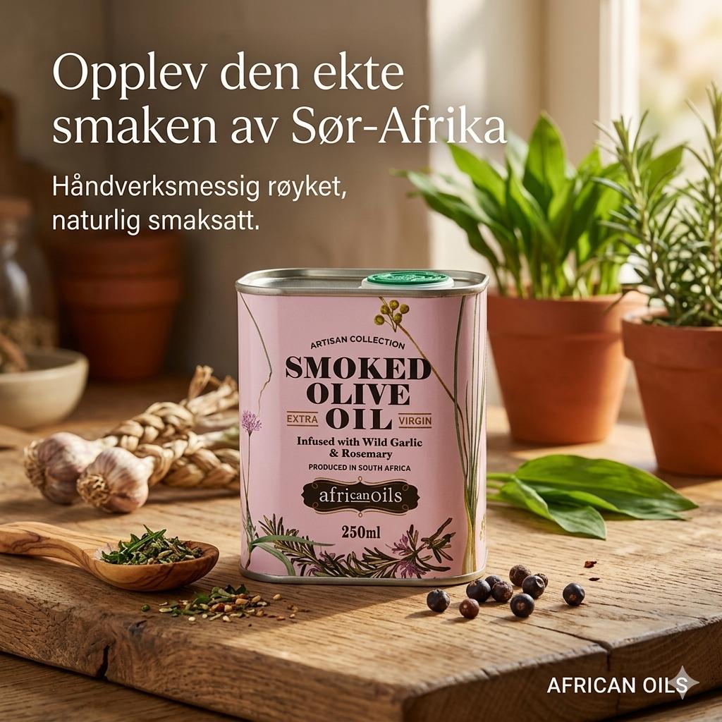 Røkt extra virgin olivenolje med ramsløk og rosmarin 250 ml