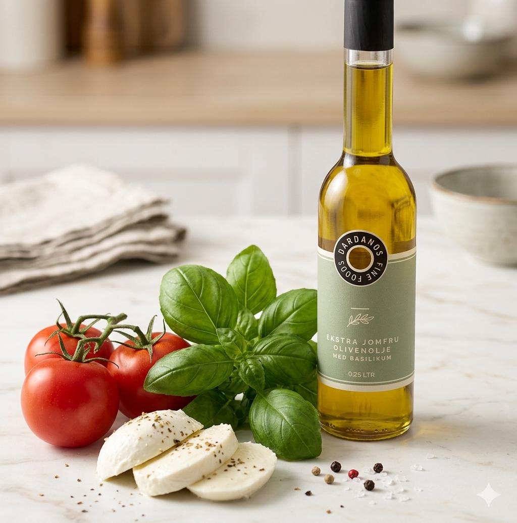 Dardanos Fine Foods EVOO med Basilikum 0,25 ltr