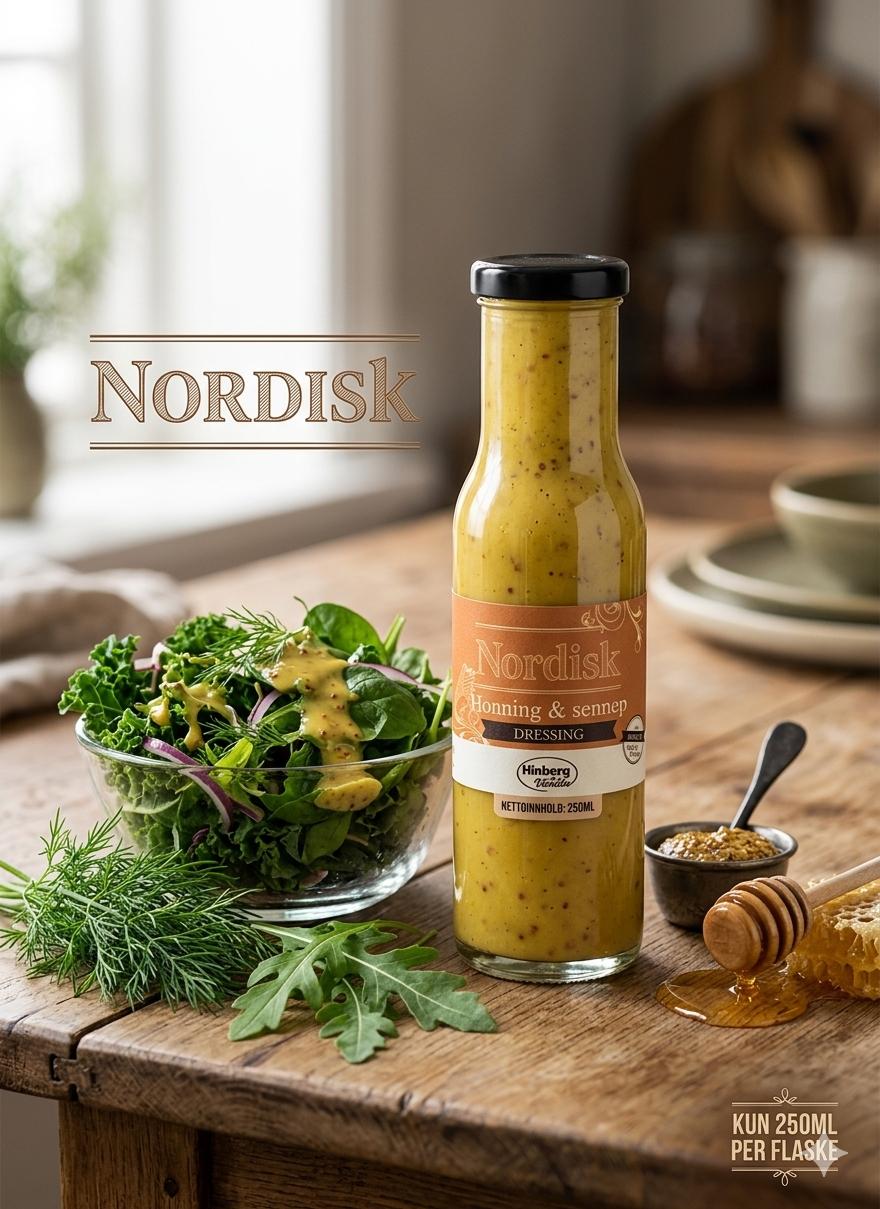 Nordisk Dressing med Honning og Sennep 250ml