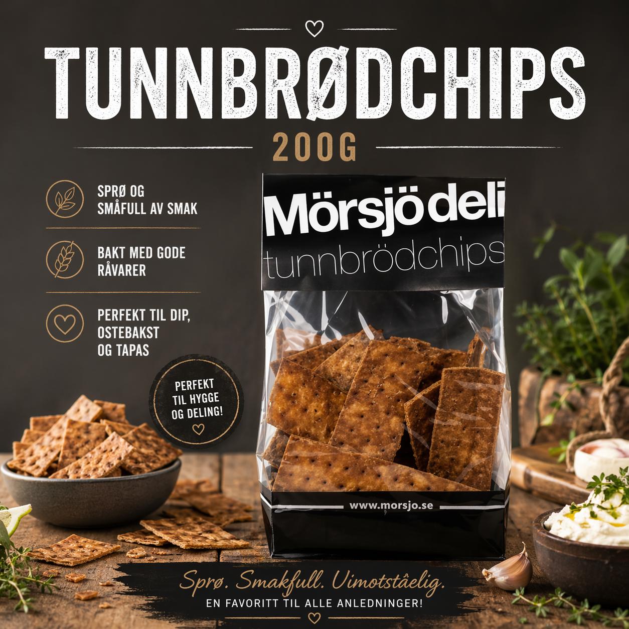 Tunnbrødchips 200g