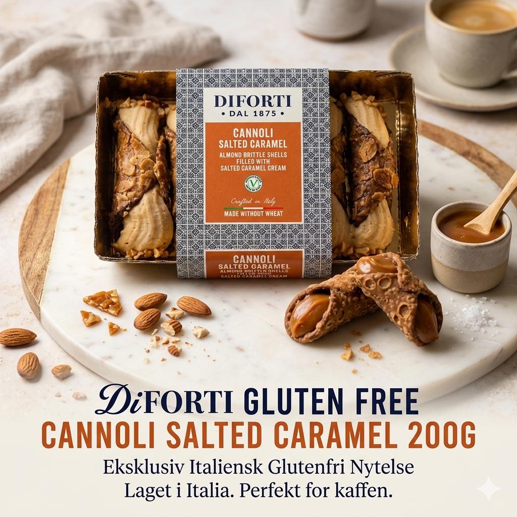 Diforti Gluten Free Cannoli Salted Caramel 200g