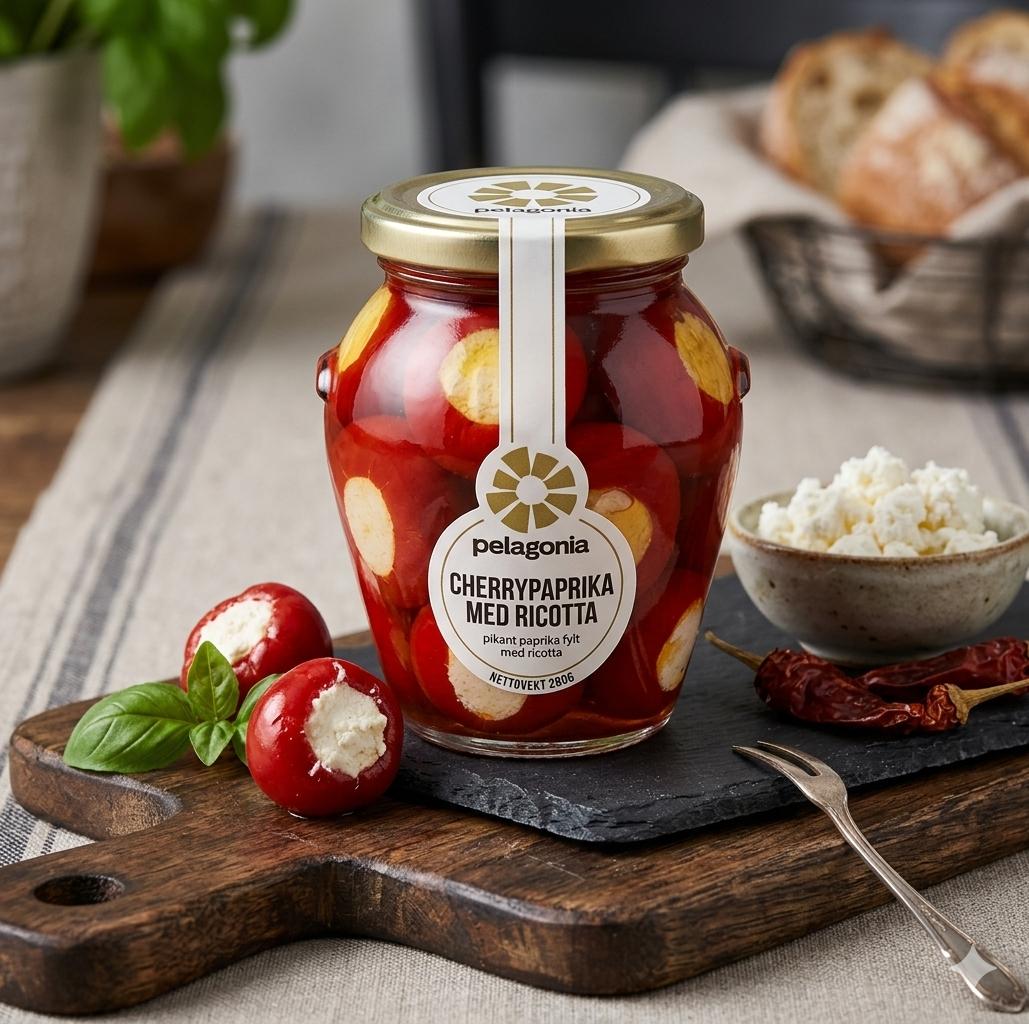 Cherrypaprika med ricotta, 280g