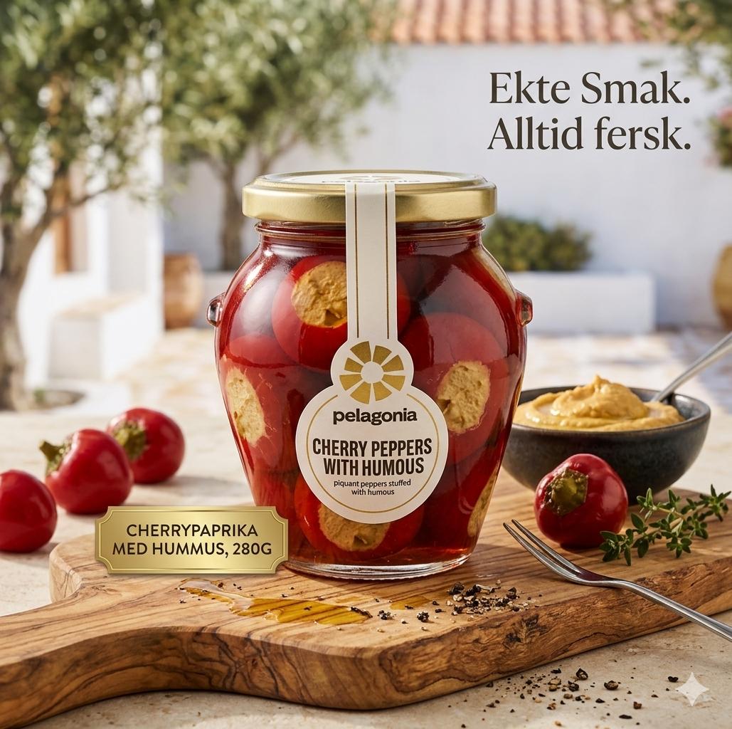 Cherrypaprika med hummus, 280g